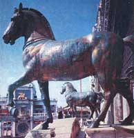 De paarden voor de gevel van de San Marco in Venetië zijn oorlogsbuit.