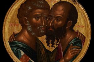 De omhelzing van de apostelen Petrus en Paulus